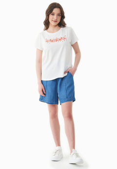 Flowers T-shirt Gebroken wit
