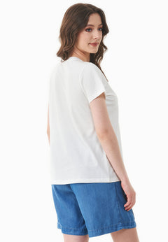 Flowers T-shirt Gebroken wit