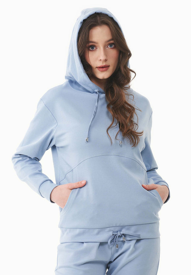 Dames Lichtgewicht Hoodie IJsblauw