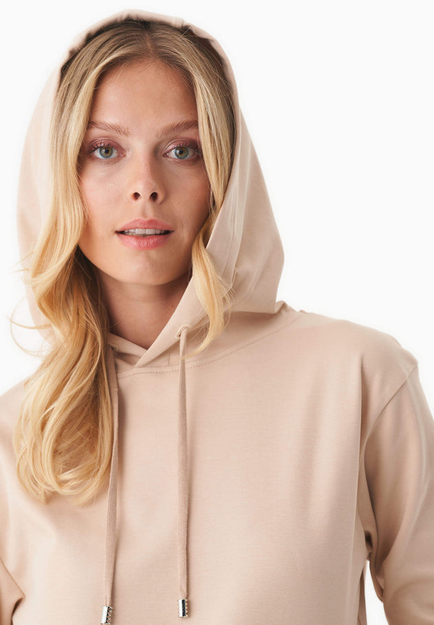 Dames Lichtgewicht Hoodie Zacht beige
