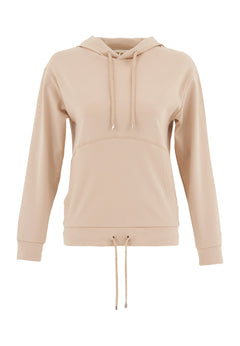 Dames Lichtgewicht Hoodie Zacht beige