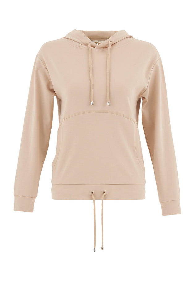 Dames Lichtgewicht Hoodie Zacht beige
