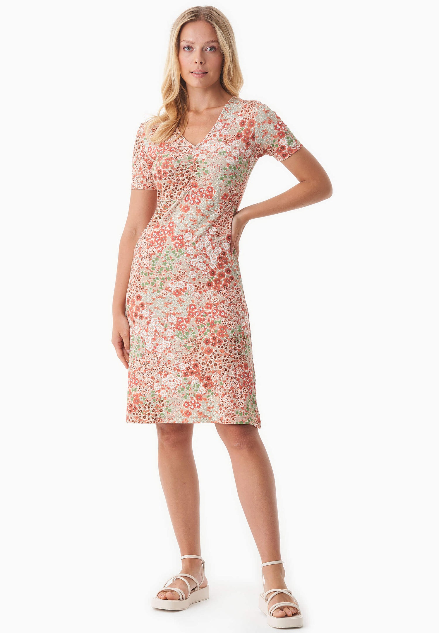 Gebloemd Jersey Bloom Baby Jurk