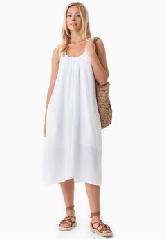 Mousseline Zomerjurk Wit