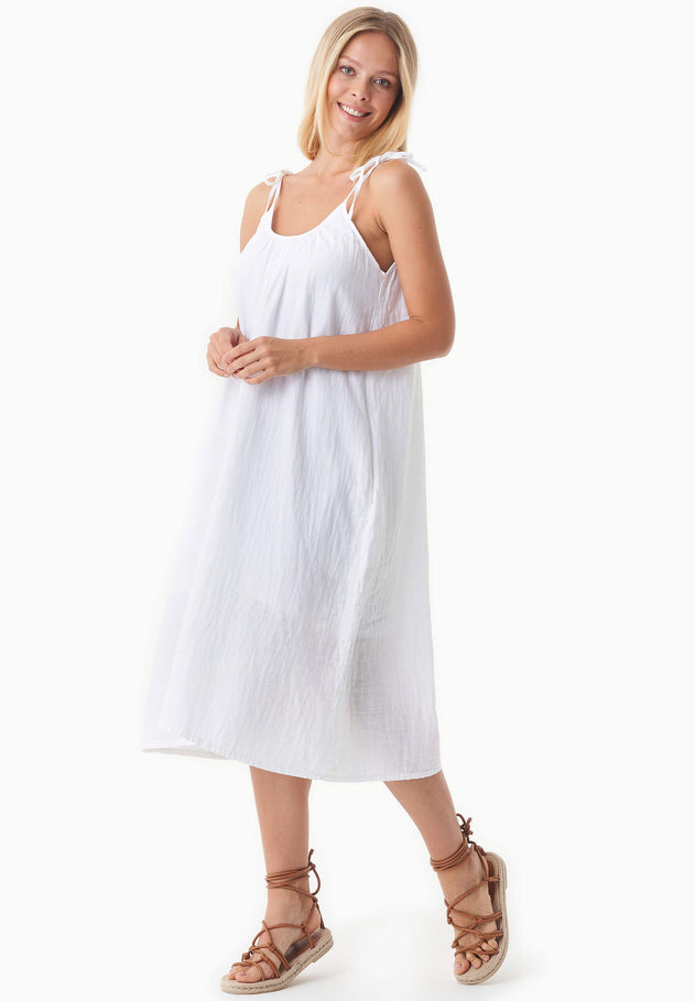 Mousseline Zomerjurk Wit