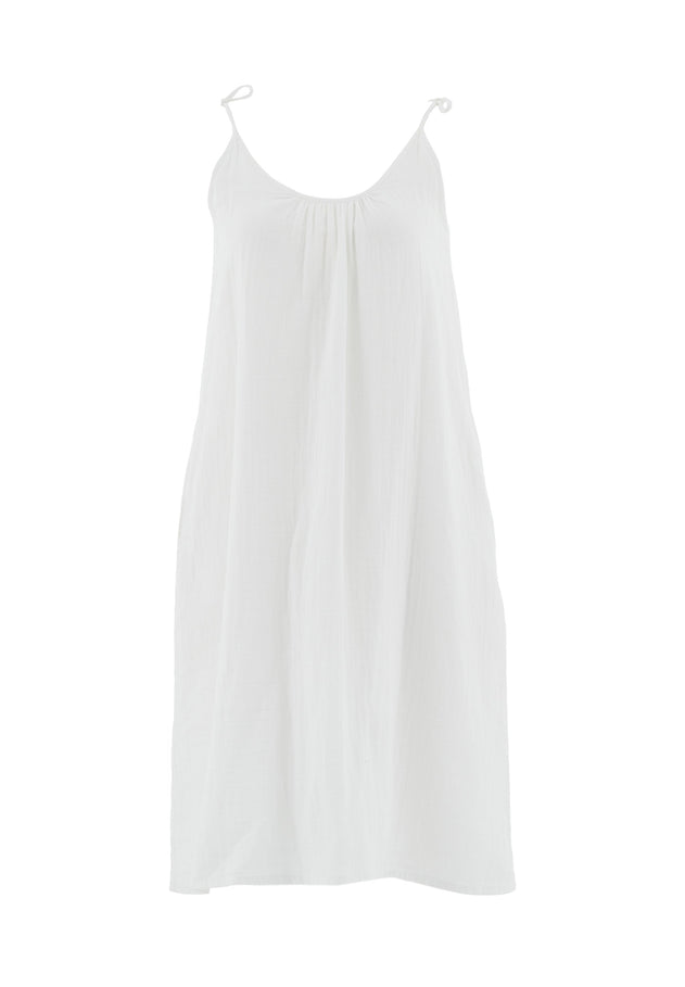 Mousseline Zomerjurk Wit