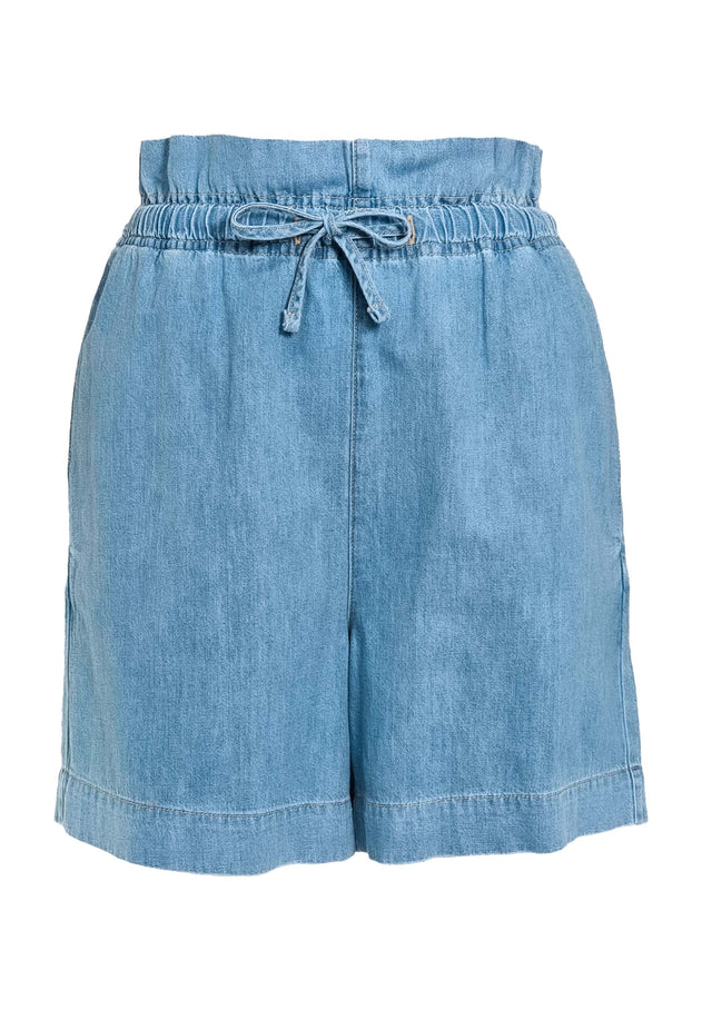 Paperbag Denim short Lichtblauw
