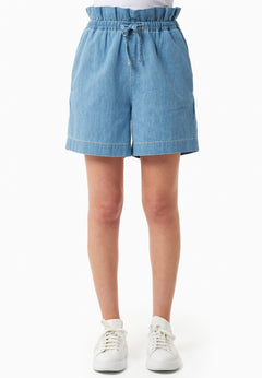 Paperbag Denim short Lichtblauw