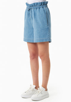 Paperbag Denim short Lichtblauw