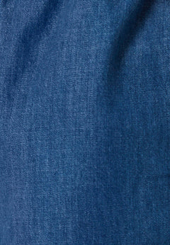 Paperbag Denim short Medium Blue