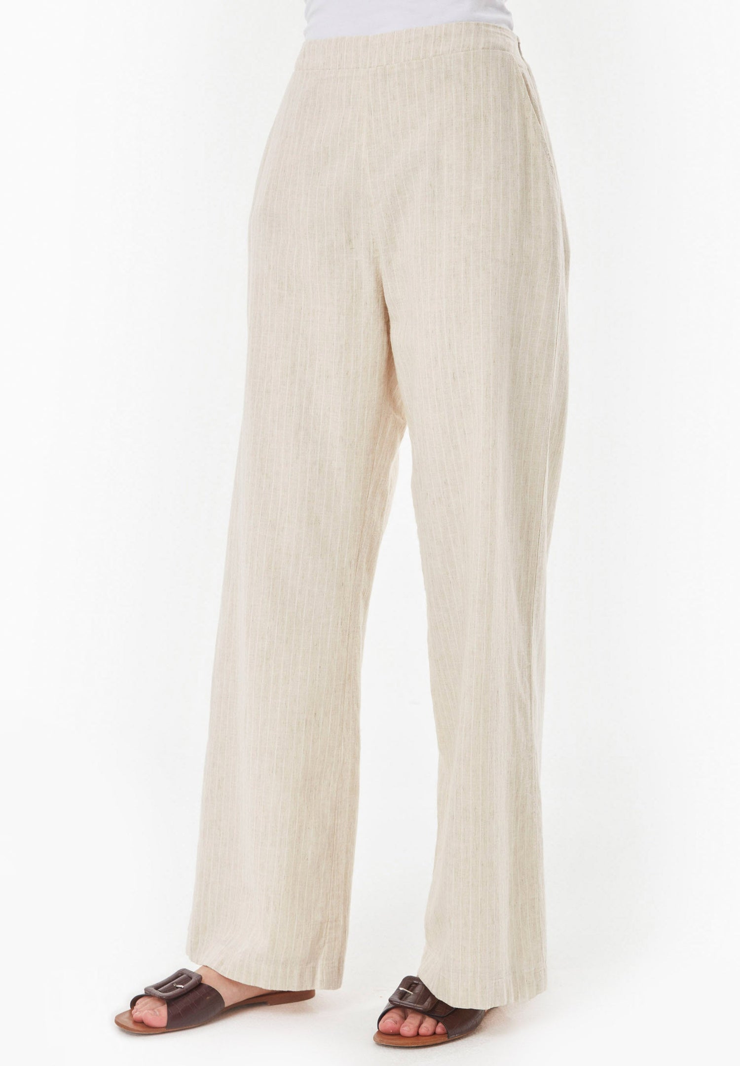 Striped Pants Natural/Off White