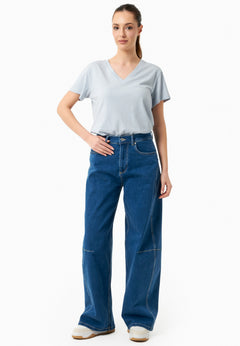 Women's Wide-Leg Jeans Medium Blue