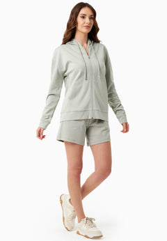 Dames Modalmix Sweatshort Green Moss