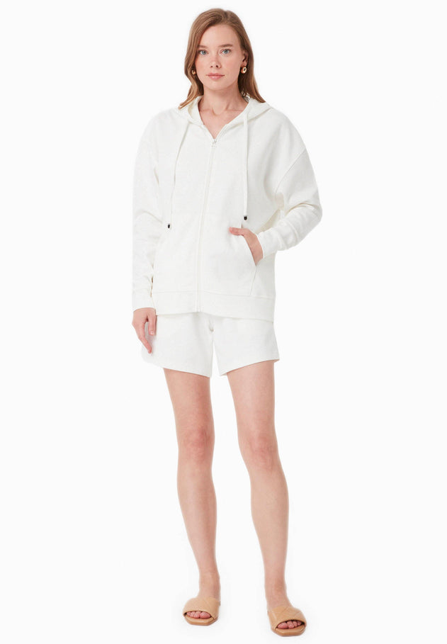 Dames Modalmix Sweatshort Gebroken wit