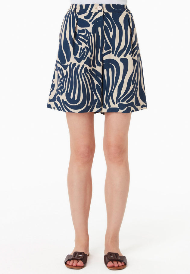 Gedessineerd Viscosemix Short Abstract Blue