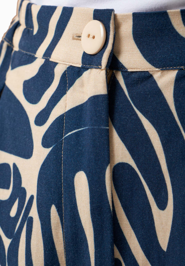 Gedessineerd Viscosemix Short Abstract Blue