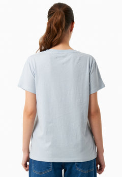 V-hals T-shirt Niagara Blue