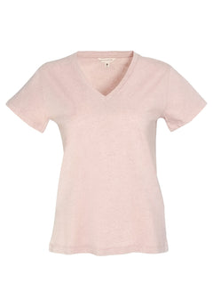 V-hals T-shirt Pastel Pink