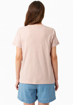 V-hals T-shirt Pastel Pink