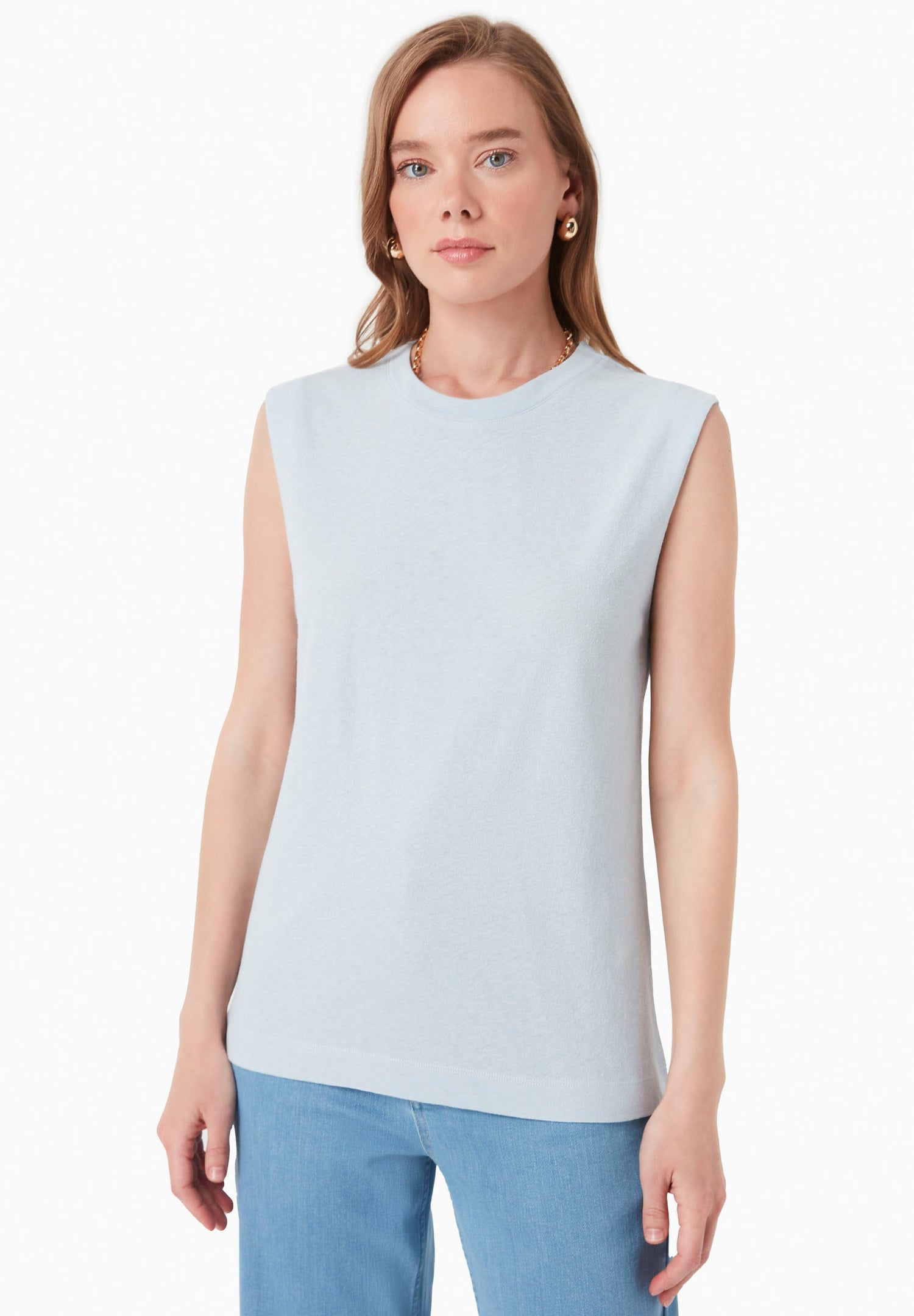Linnenmix Top Niagara Blue