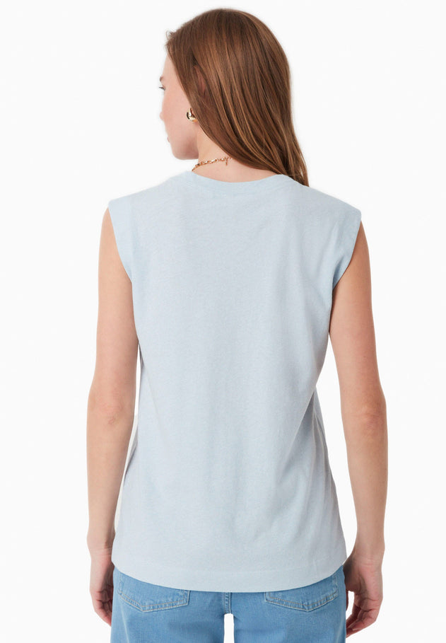 Linnenmix Top Niagara Blue