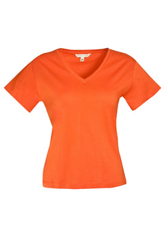 V-hals T-shirt Tangerina Orange