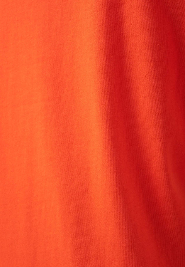 V-hals T-shirt Tangerina Orange