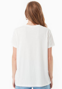 Bloemenprint T-shirt Gebroken wit
