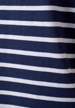 Gestreept Off White/dark T-shirt Marineblauw