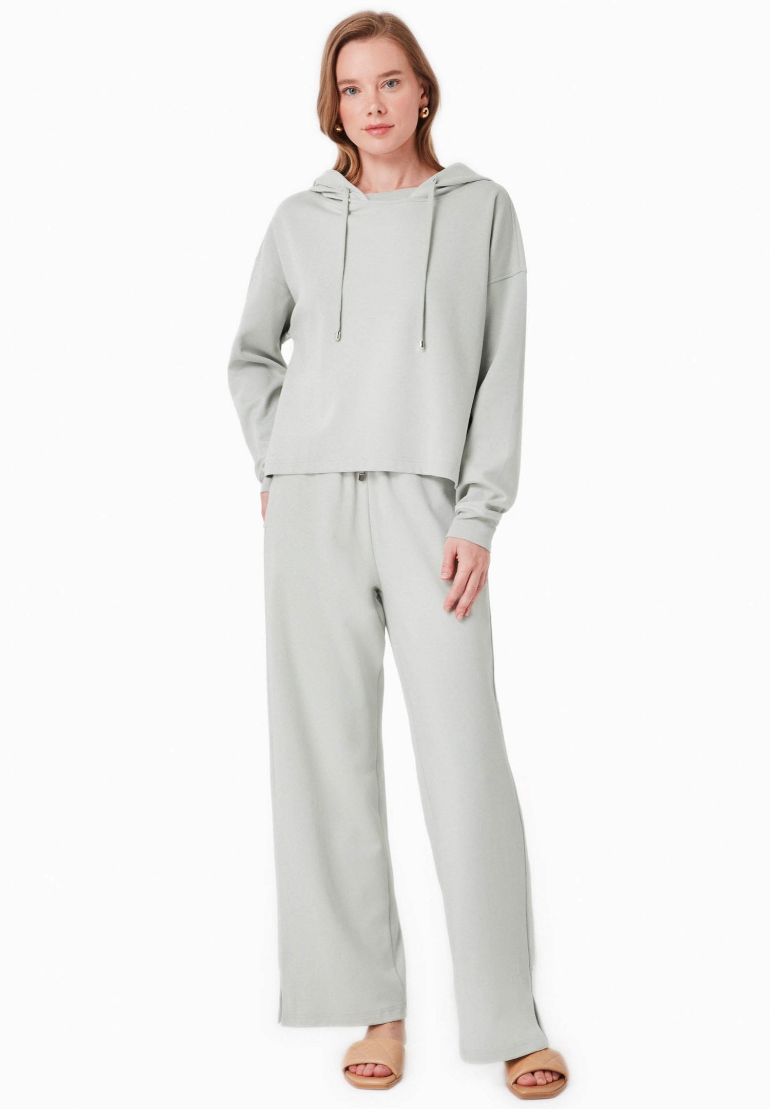 Dames Modalmix Hoodie Mosgroen