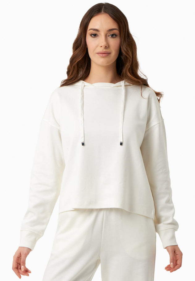 Dames Modalmix Hoodie Gebroken wit