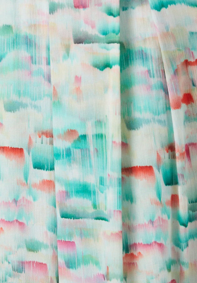 Long Crinkle Voile Skirt Brushed Effect