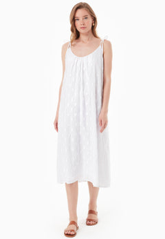 Jacquard Jurk Wit
