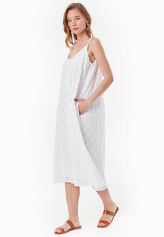 Jacquard Jurk Wit