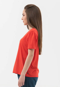 Lyocellmix T-shirt Rood