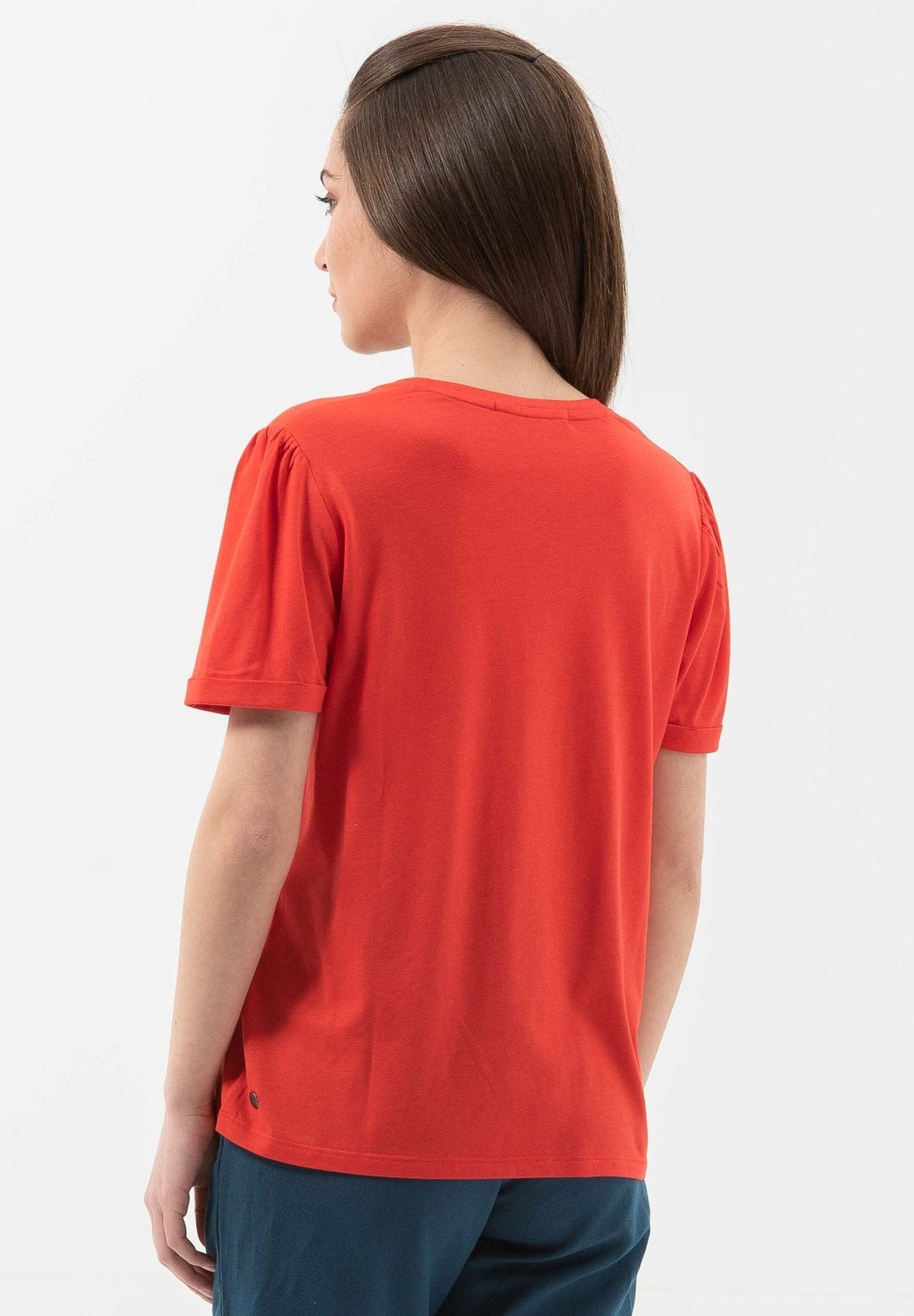Lyocellmix T-shirt Rood