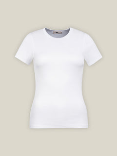 Ribbed Organic Cotton T-Shirt White