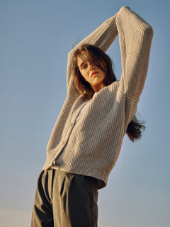 Knitted Cardigan In Merino Wool