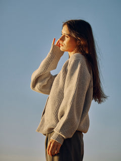Knitted Cardigan In Merino Wool