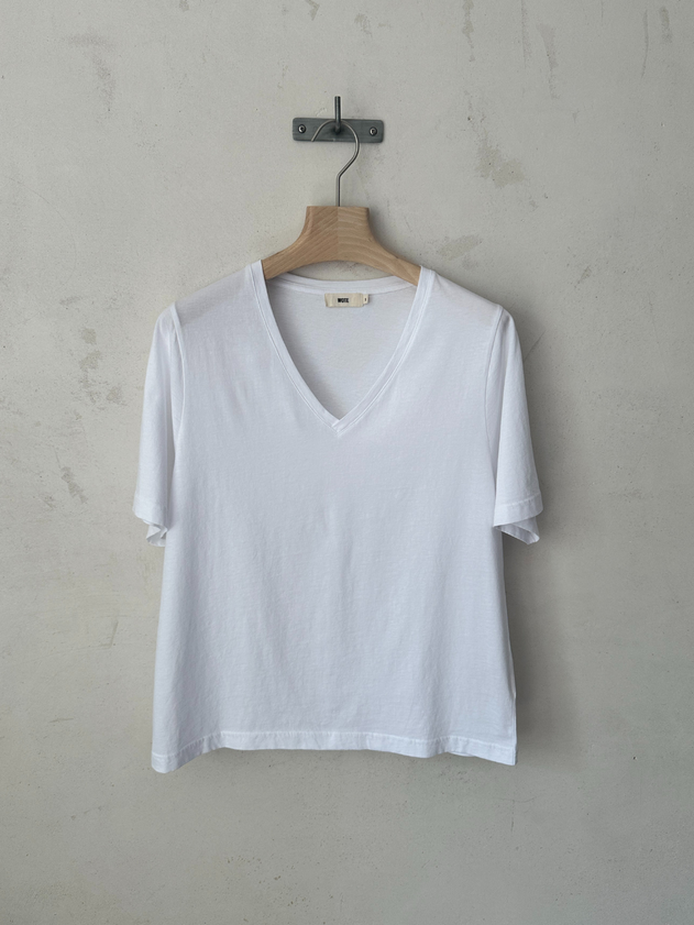 V-Neck Organic Cotton T-Shirt White