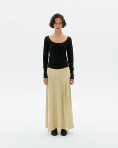 Esqué Tori Long Skirt Yellow Checkered
