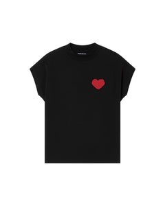 Volta Heart T-Shirt Black