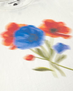 Blurry Flower Ida T-Shirt White