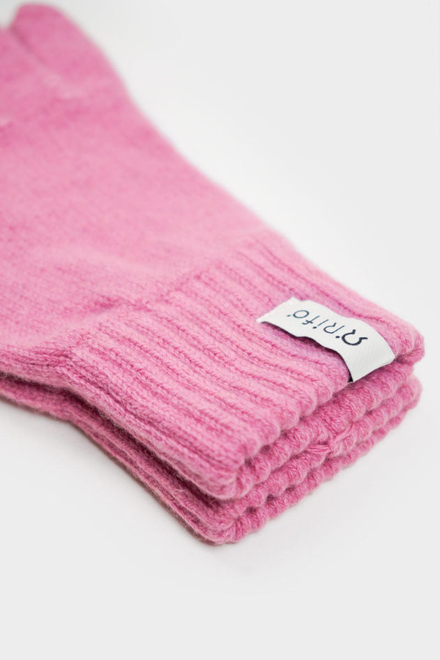 Anita Recycled Cashmere Gloves Pink