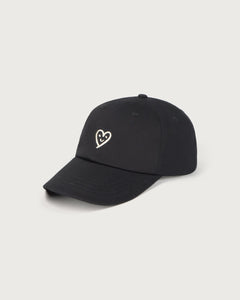 Cute Heart Cap Black