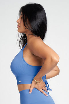 Yin Yang Sports Bra Blue