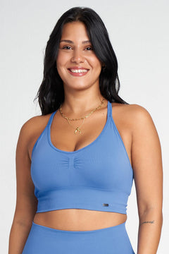 Yin Yang Sports Bra Blue