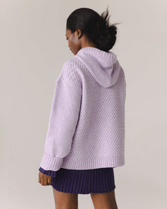 Žilvinas Merino Wool Hoodie Lilac / Lemon Flower