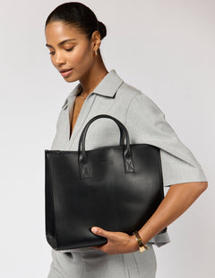 Jackie Classic Leather Bag Black
