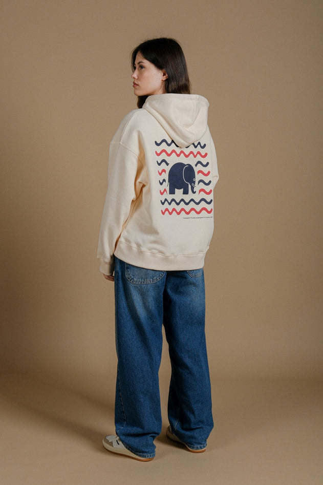 Dames Explanada Organic Oversized Hoodie Wit